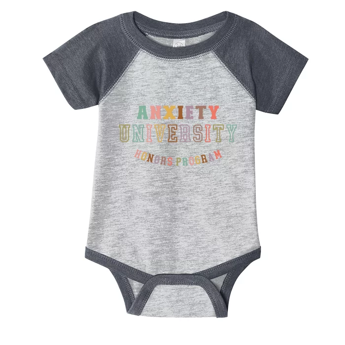 Retro Anxiety University Honors Program Infant Baby Jersey Bodysuit