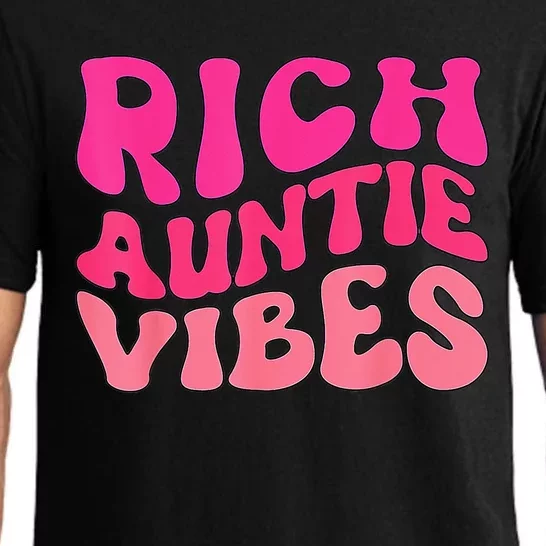 Rich Auntie Vibes Aunt Best Aunty Mother's Day Cute Pajama Set