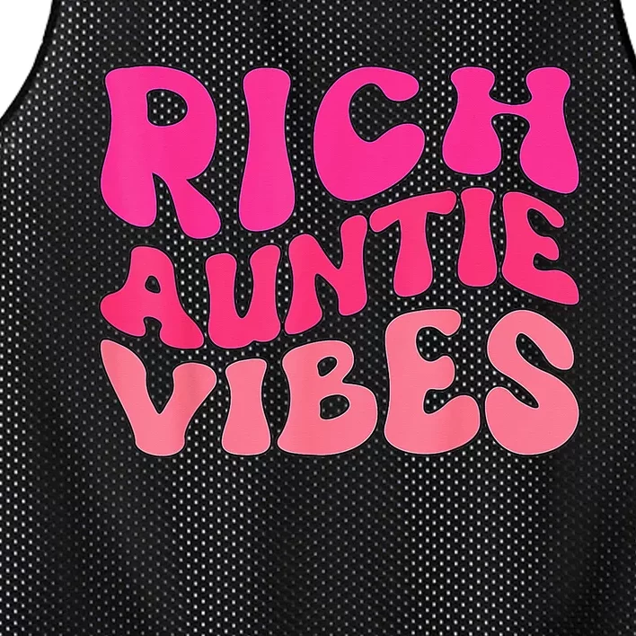 Rich Auntie Vibes Aunt Best Aunty Mother's Day Cute Mesh Reversible Basketball Jersey Tank