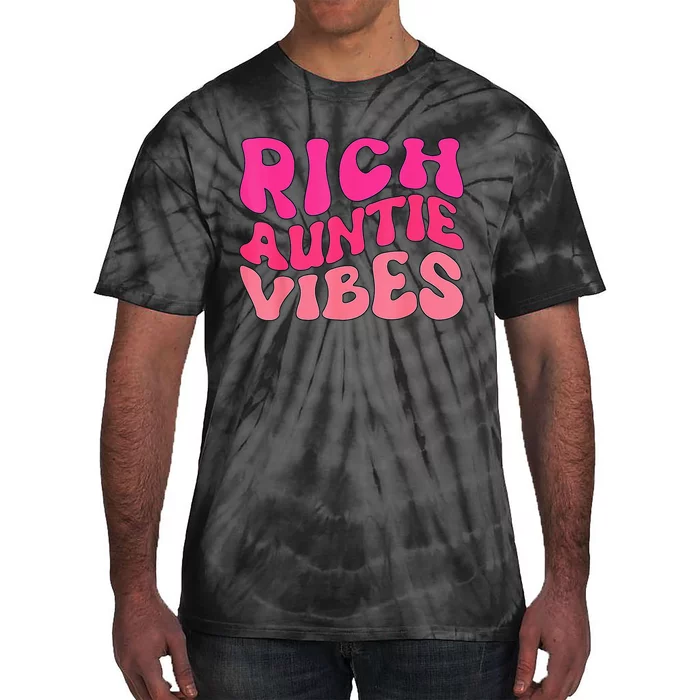 Rich Auntie Vibes Aunt Best Aunty Mother's Day Cute Tie-Dye T-Shirt