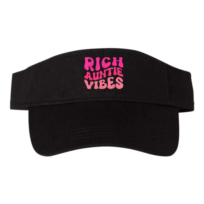 Rich Auntie Vibes Aunt Best Aunty Mother's Day Cute Valucap Bio-Washed Visor