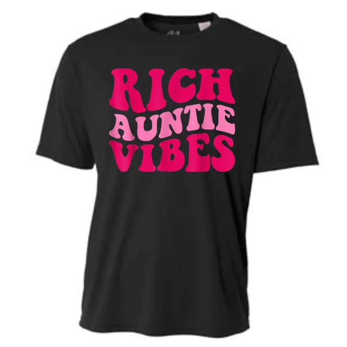 Rich Auntie Vibes Funny Aunt Saying Groovy Apparel Cooling Performance Crew T-Shirt