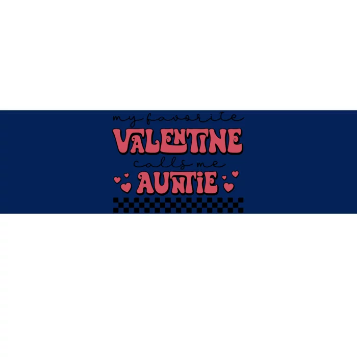 Retro Auntie Valentine's Day Bumper Sticker