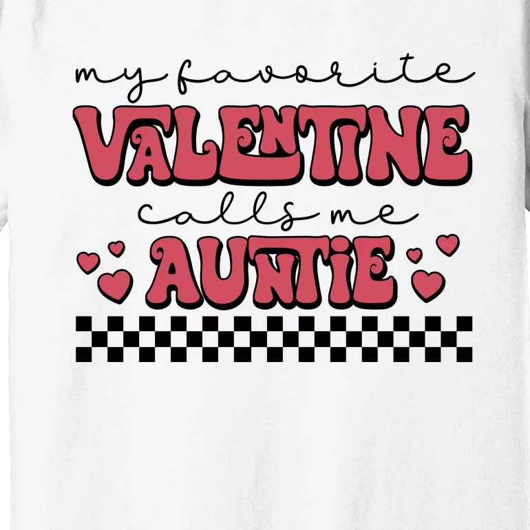 Retro Auntie Valentine's Day Premium T-Shirt