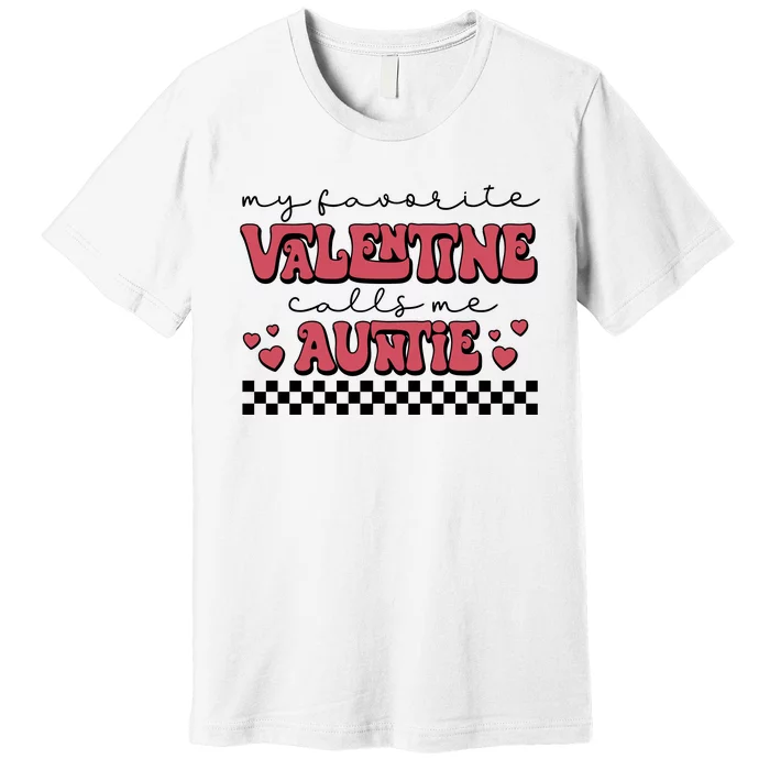 Retro Auntie Valentine's Day Premium T-Shirt