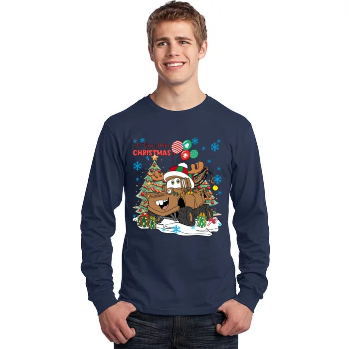 Retro A Very Mater Christmas Light Cars Land Tow Mater Christmas S Tall Long Sleeve T-Shirt