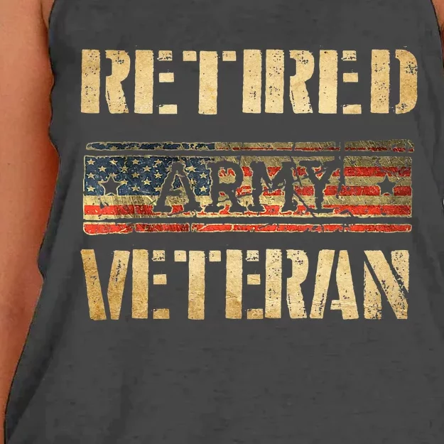 Retired army veteran Women's Knotted Racerback Tank