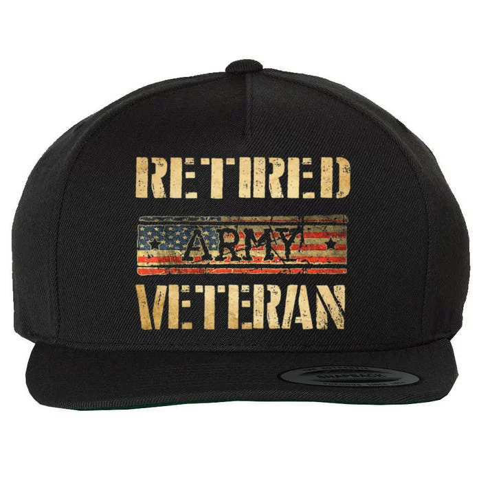 Retired army veteran Wool Snapback Cap