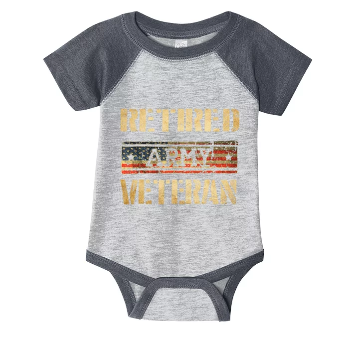 Retired army veteran Infant Baby Jersey Bodysuit