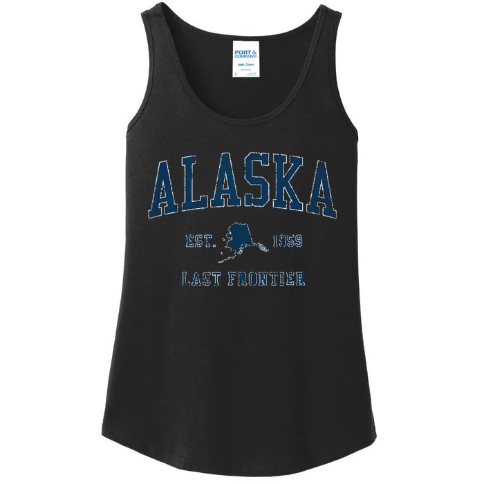 Retro Alaska Vintage Sports Design Ladies Essential Tank