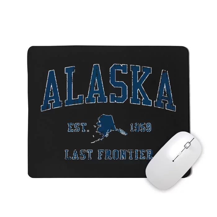 Retro Alaska Vintage Sports Design Mousepad