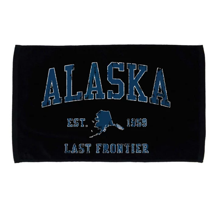 Retro Alaska Vintage Sports Design Microfiber Hand Towel