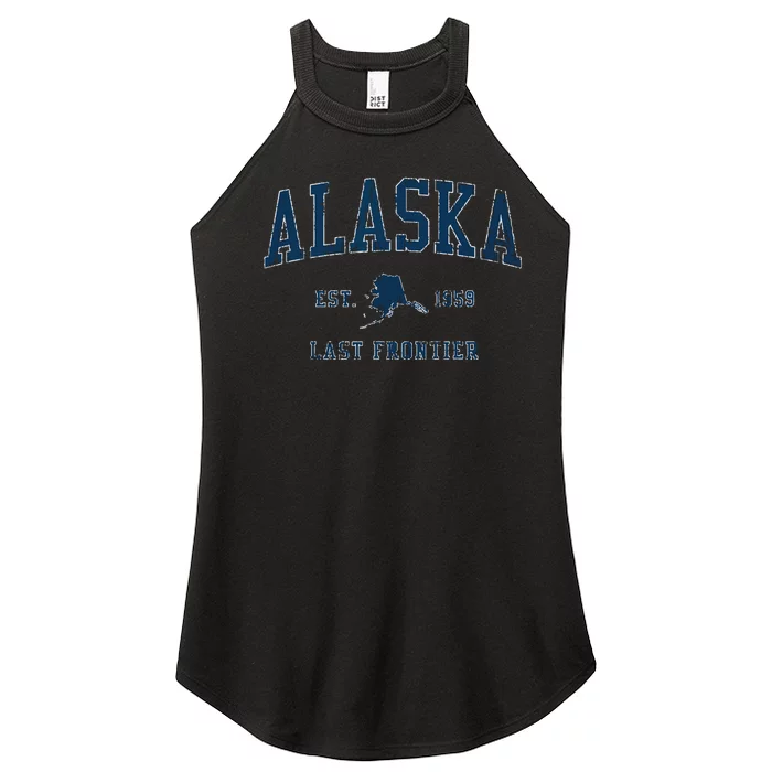 Retro Alaska Vintage Sports Design Women’s Perfect Tri Rocker Tank