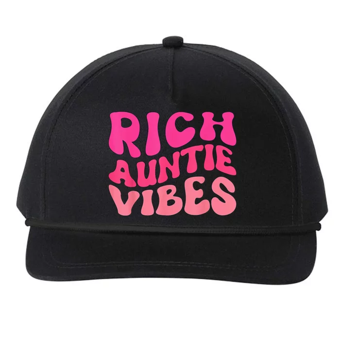 Rich Auntie Vibes Aunt Best Aunty  Mother's Day Cute Snapback Five-Panel Rope Hat