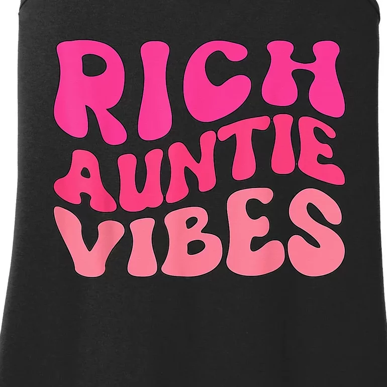 Rich Auntie Vibes Aunt Best Aunty  Mother's Day Cute Ladies Essential Tank