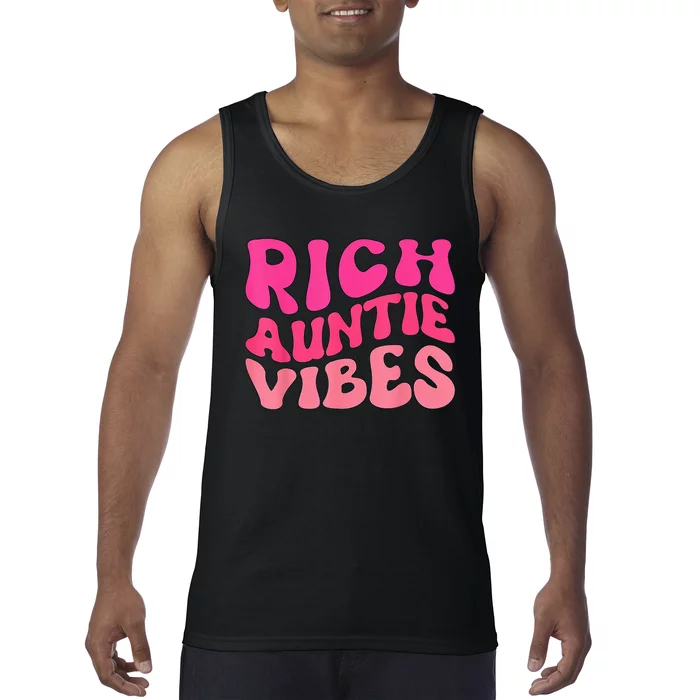 Rich Auntie Vibes Aunt Best Aunty  Mother's Day Cute Tank Top