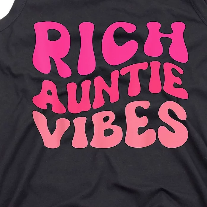 Rich Auntie Vibes Aunt Best Aunty  Mother's Day Cute Tank Top