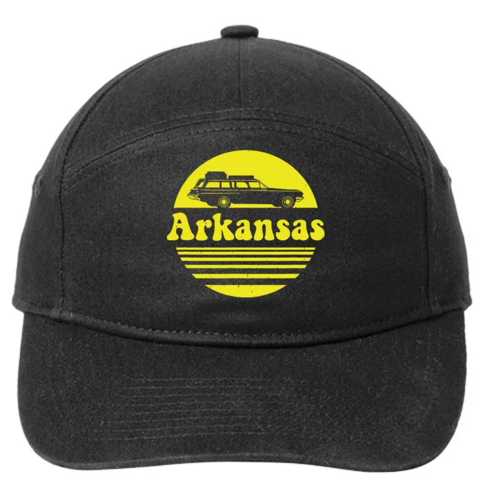 Retro Arkansas Vintage Vacation 7-Panel Snapback Hat