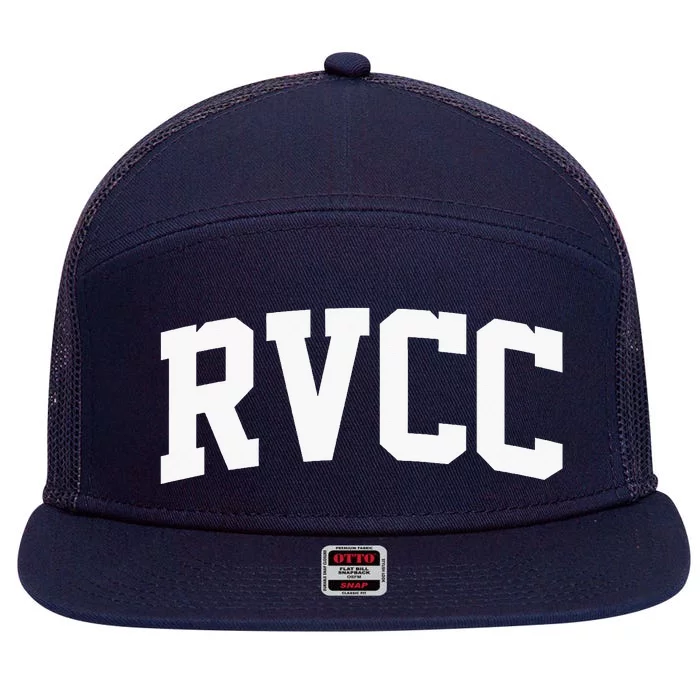 Rvcc Arch Vintage Retro College 7 Panel Mesh Trucker Snapback Hat