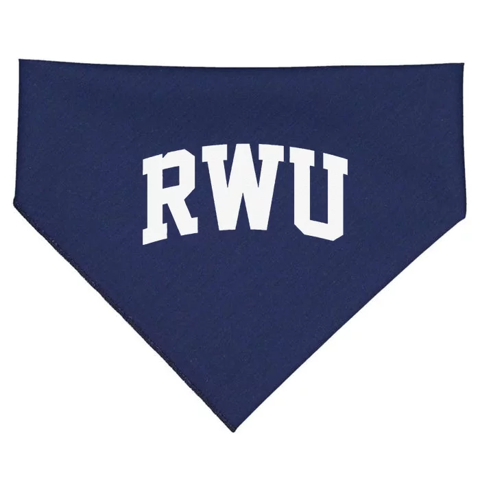 Rwu Arch Vintage Retro College Athletic Sports USA-Made Doggie Bandana