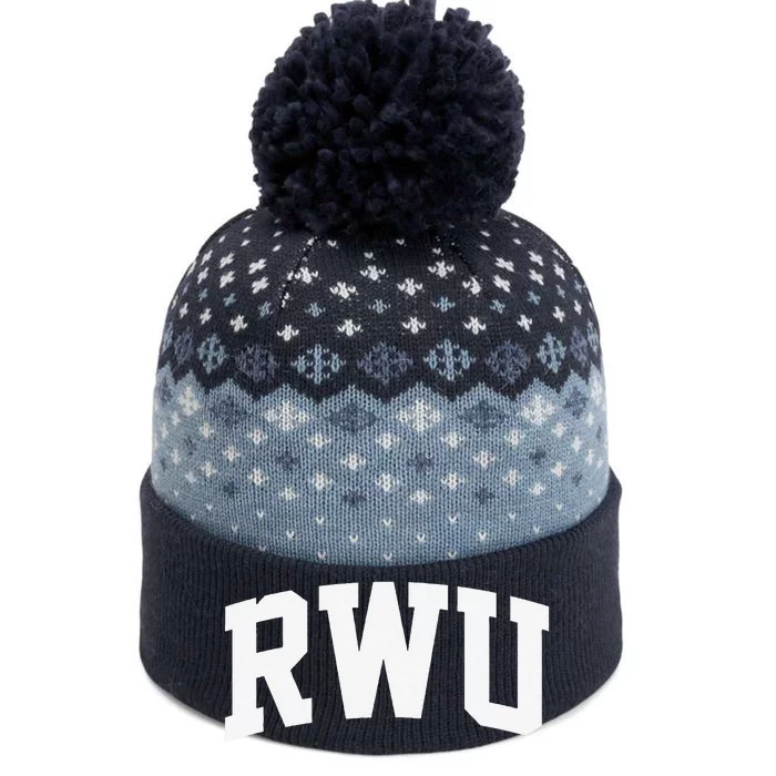 Rwu Arch Vintage Retro College Athletic Sports The Baniff Cuffed Pom Beanie