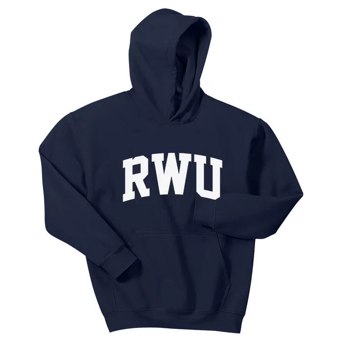 Rwu Arch Vintage Retro College Athletic Sports Kids Hoodie