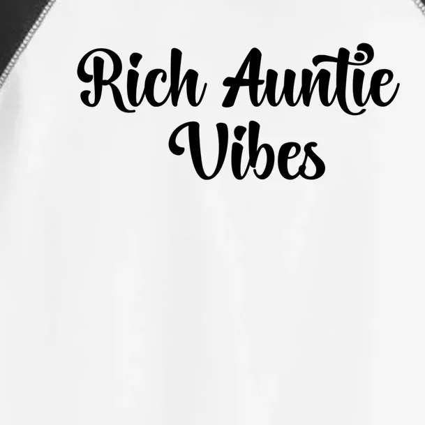 Rich Auntie Vibes Aunt Best Aunty Mothers Day Birthday Gift Toddler Fine Jersey T-Shirt