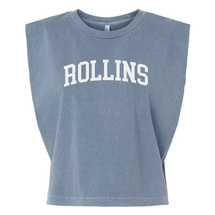 Rollins Arch Vintage Retro College Athletic Sports Garment-Dyed Women's Muscle Tee