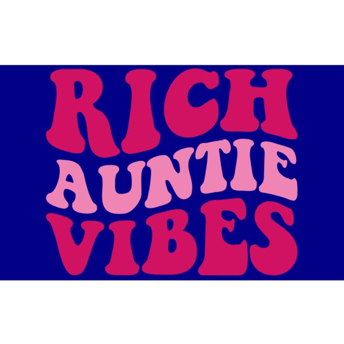 Rich Auntie Vibes Funny Aunt Saying Groovy Gift Bumper Sticker