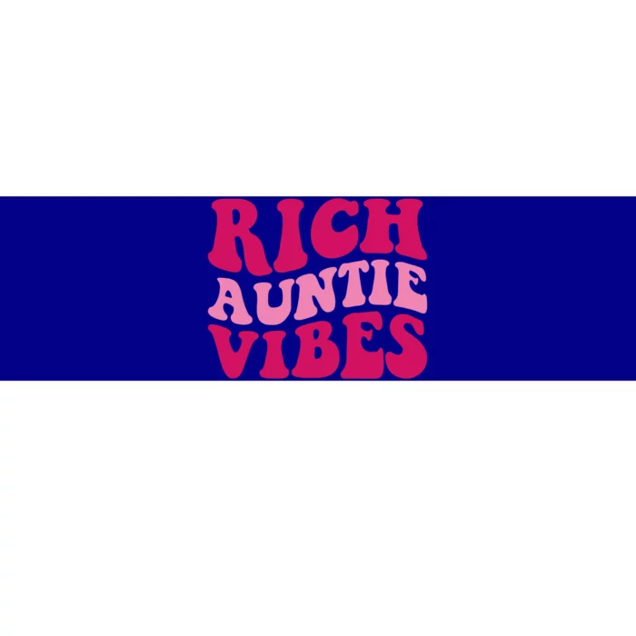 Rich Auntie Vibes Funny Aunt Saying Groovy Gift Bumper Sticker