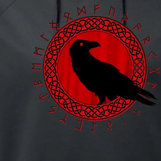 Raven Viking Cirlce Performance Fleece Hoodie