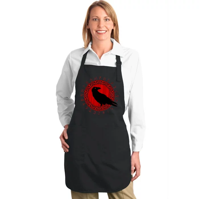 Raven Viking Cirlce Full-Length Apron With Pocket