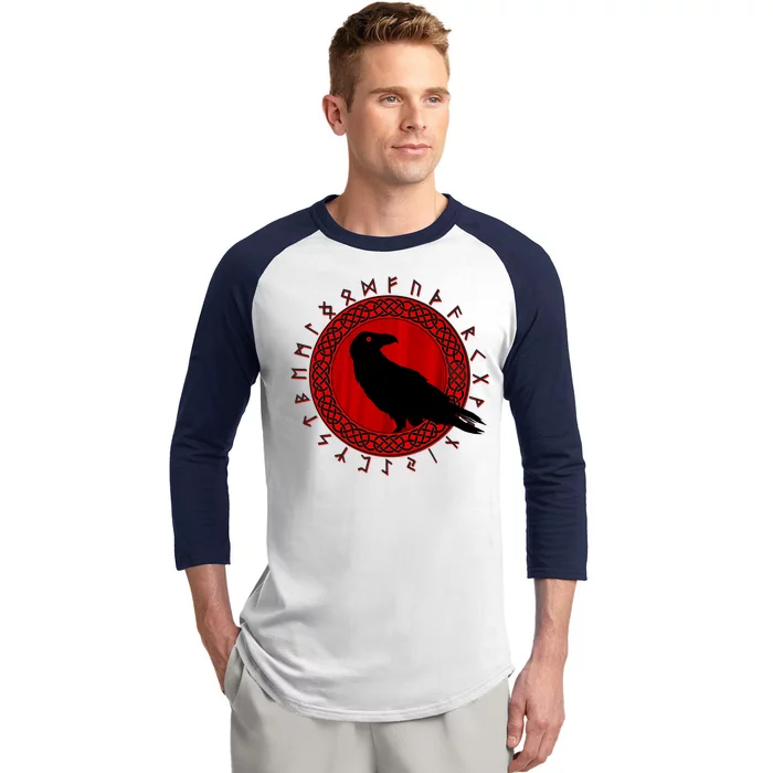 Raven Viking Cirlce Baseball Sleeve Shirt