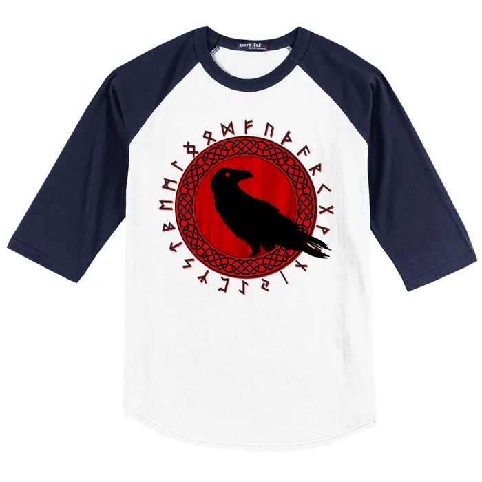 Raven Viking Cirlce Baseball Sleeve Shirt