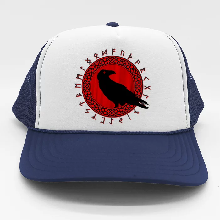 Raven Viking Cirlce Trucker Hat