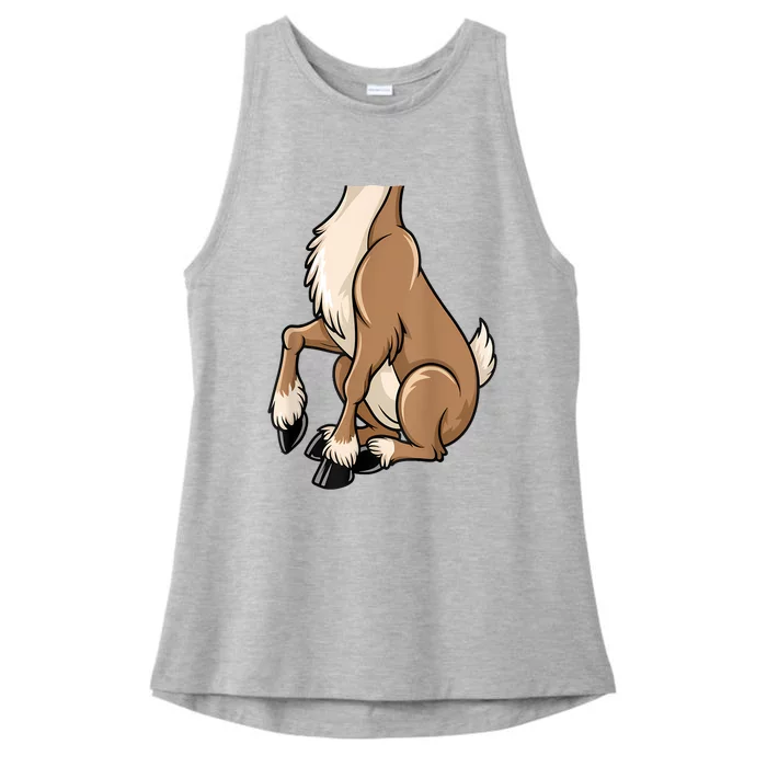 Reindeer Adult Women Brown Deer Costume Ladies Tri-Blend Wicking Tank