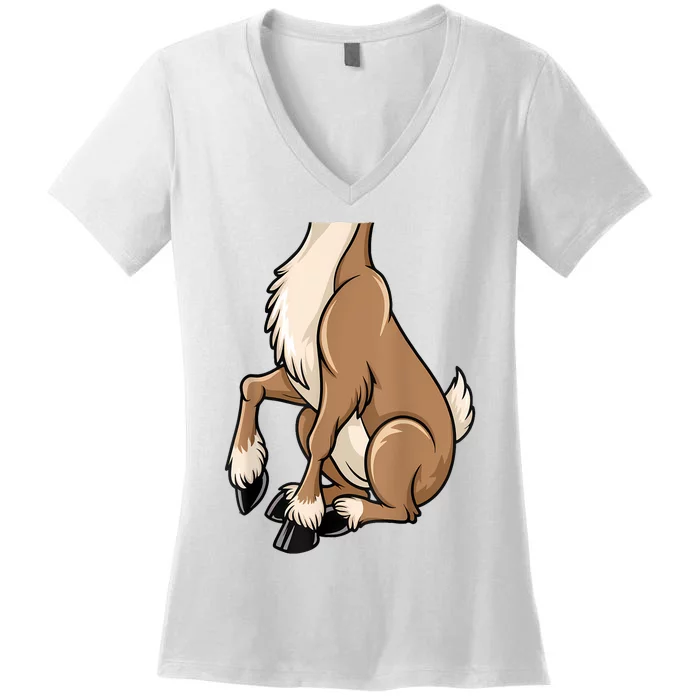 Reindeer Adult Women Brown Deer Costume Women's V-Neck T-Shirt