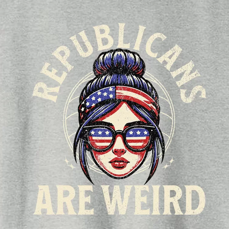 Republicans Are Weird Funny 2024 Political Election Women's Crop Top Tee