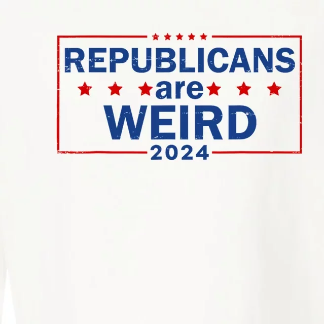 Republicans Are Weird Funny Political Election 2024 Cropped Pullover Crew