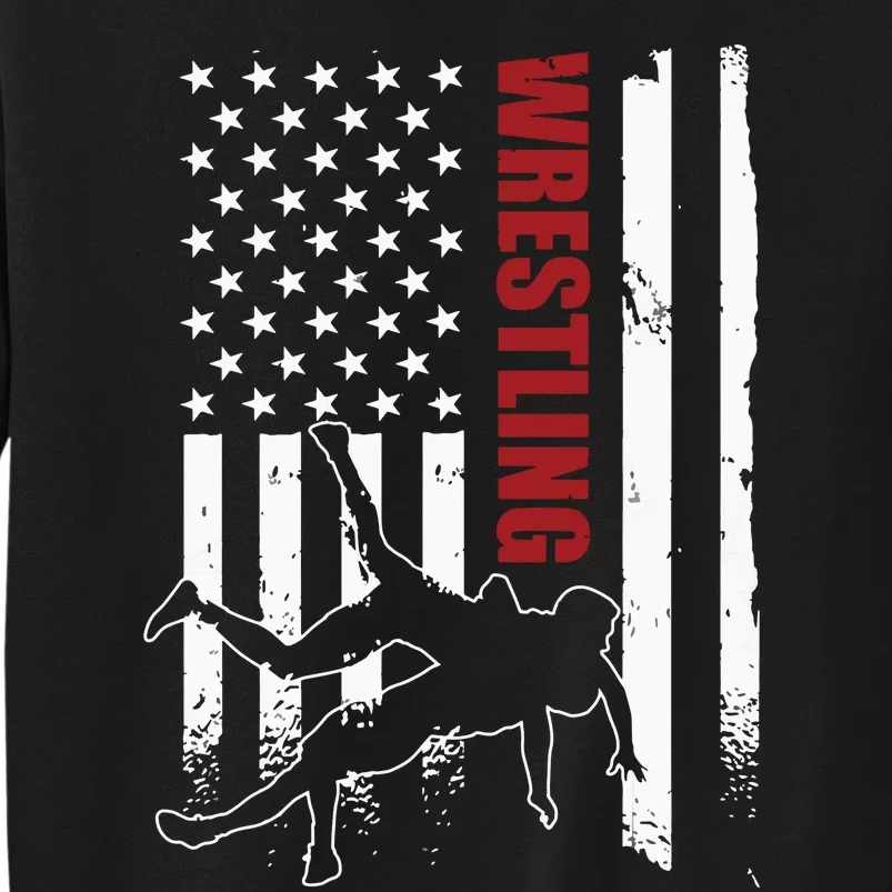 Retro American Wrestling Apparel US Flag Wrestling Sweatshirt