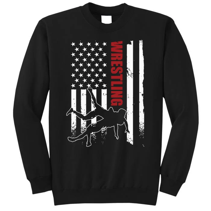 Retro American Wrestling Apparel US Flag Wrestling Sweatshirt