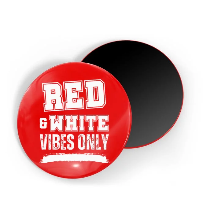 Red and White Game Day High School Football Magnet