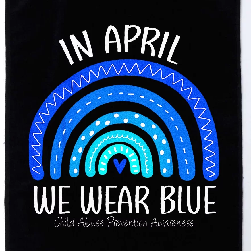 Rainbow April We Wear Blue Child Abuse Prevention Awareness Platinum Collection Golf Towel