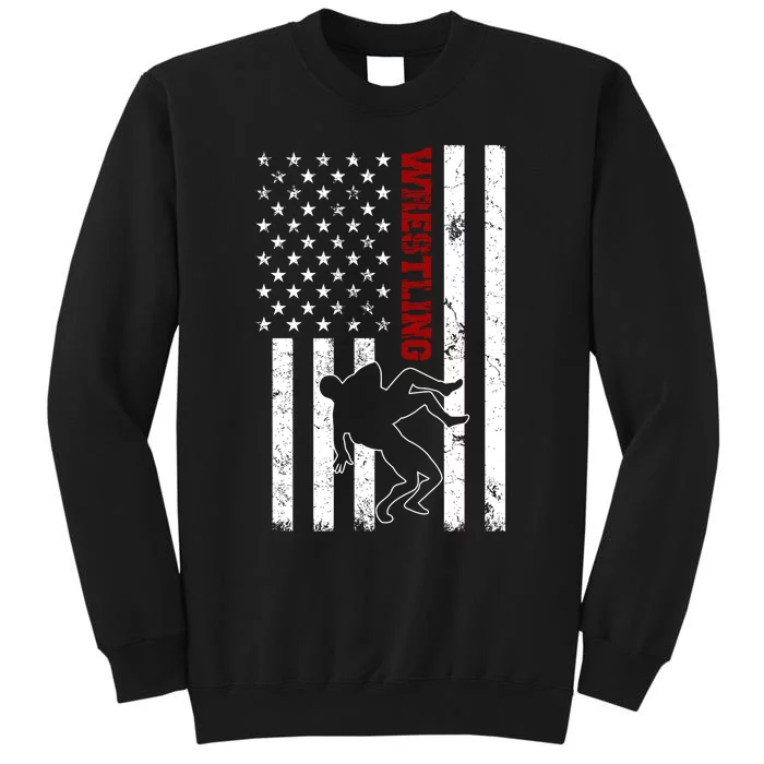 Retro American Wrestling Apparel US Flag Wrestling Sweatshirt