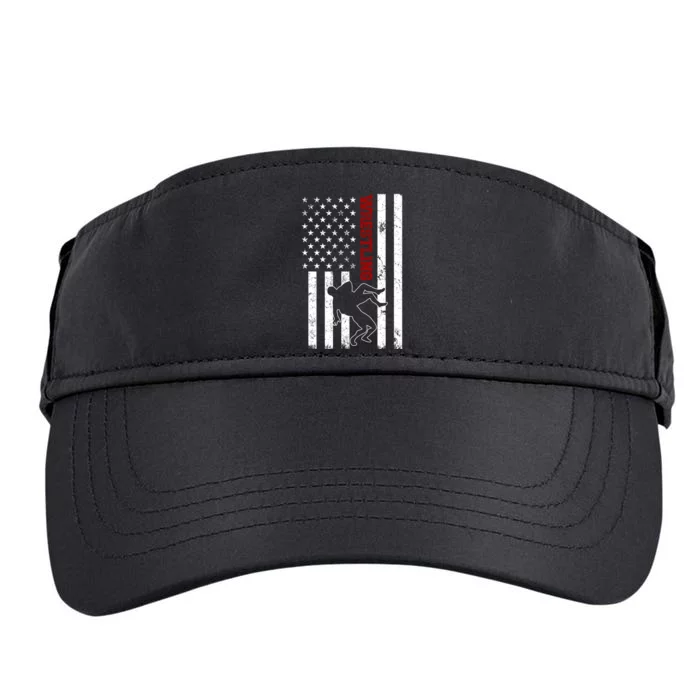 Retro American Wrestling Apparel US Flag Wrestling Adult Drive Performance Visor