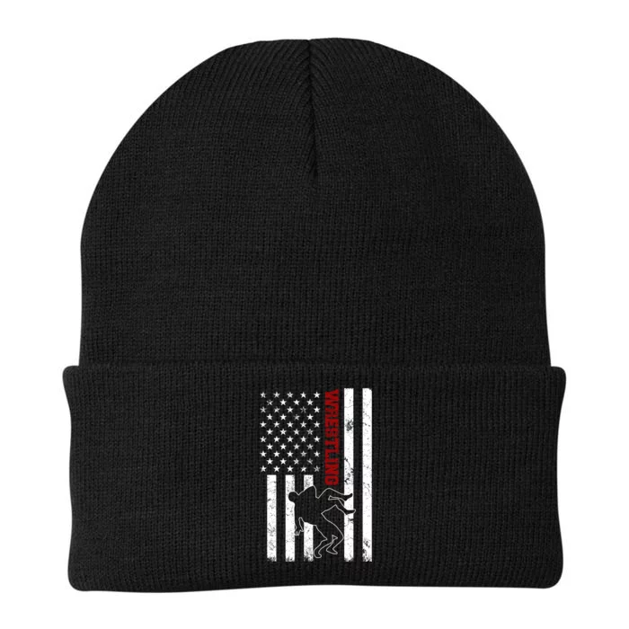 Retro American Wrestling Apparel US Flag Wrestling Knit Cap Winter Beanie