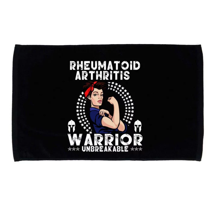 Rheumatoid Arthritis Warrior Awareness Unbreakable Gift Microfiber Hand Towel