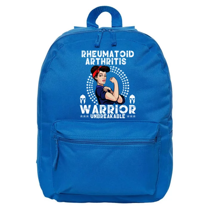 Rheumatoid Arthritis Warrior Awareness Unbreakable Gift 16 in Basic Backpack