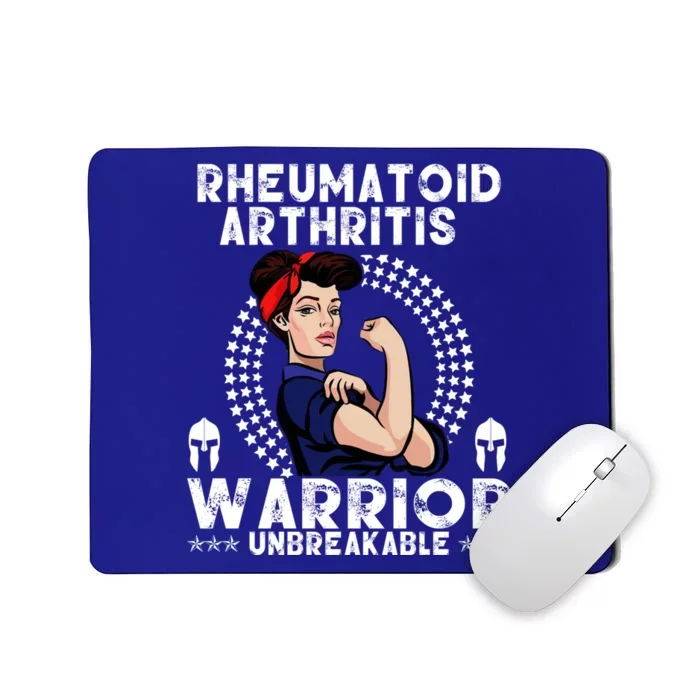 Rheumatoid Arthritis Warrior Awareness Unbreakable Gift Mousepad