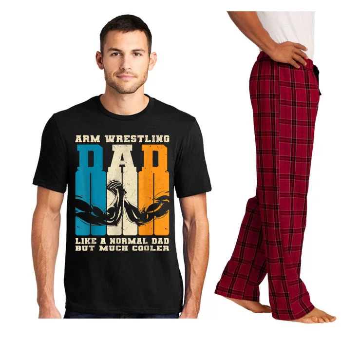 Retro Arm Wrestling Dad Normal Dad But Cooler Armwrestling Great Gift Pajama Set